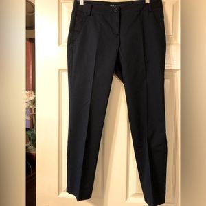 Theory Navy Treeca Cropped Ankle Pants
